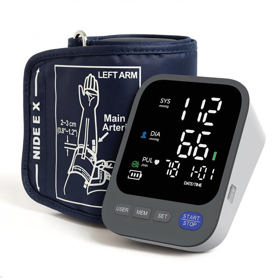 Lineshare blood pressure monitor — large LED display with adjustable cuff and memory