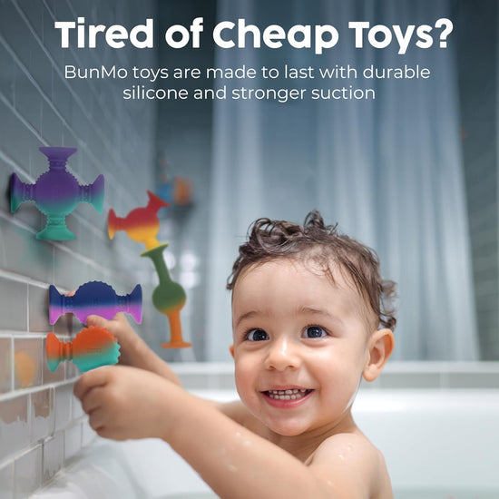 BUNMO bath toy — connect and build for hours of creative fun and skill development