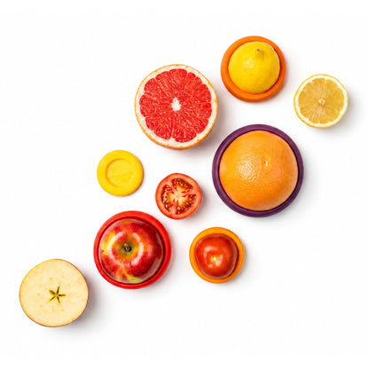 Food storage container — Reusable silicone covers for fruits and vegetables
