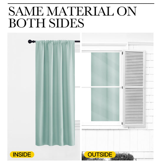 NICETOWN curtains — 2 panels with blackout feature and rod pocket design