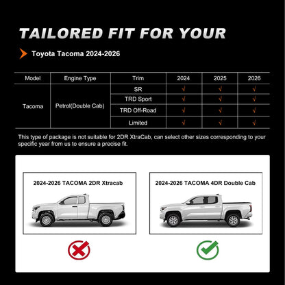 AOMSAZTO vehicle seat cover — custom fit waterproof faux leather for Toyota Tacoma 2024-2026