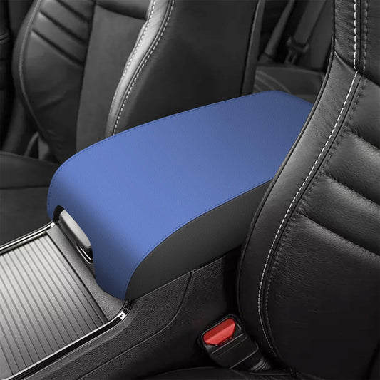 AUTO_ACCESSORY — AOMSAZTO leather console covers for Dodge Charger 2014-2019 in blue