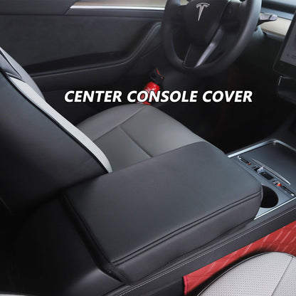 HKZ vehicle seat cover — Custom fit leather for Tesla Model Y 2019-2024, 5-seat set