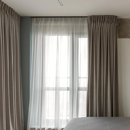 HANGING_ROD — Ceiling mounted curtain track with roller hooks by SOMINS