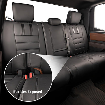 coverdream Tundra leather seat covers - waterproof full set for 2022-2026 Toyota Tundra DoubleCab & CrewMax