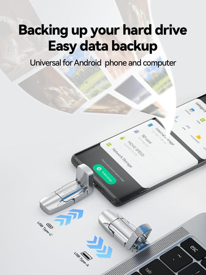 Flash drive — 1TB solid state with dual port compatibility for multiple devices