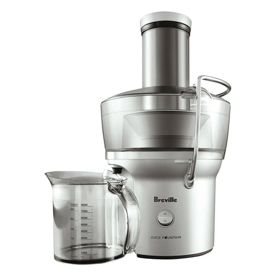 Breville juicer - Compact centrifugal design in silver finish, 25 fl oz capacity