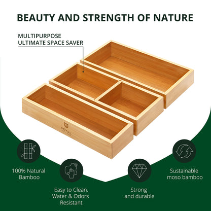Item container — Bamboo sticky note pad holder by Royal Craft Wood for desk