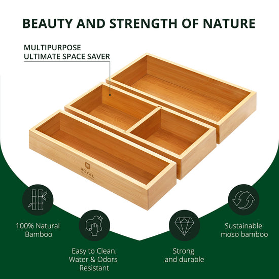 Item container — Bamboo sticky note pad holder by Royal Craft Wood for desk