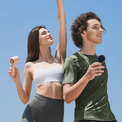 JISULIFE handheld fan - Extreme cooling output with digital display and fast charge