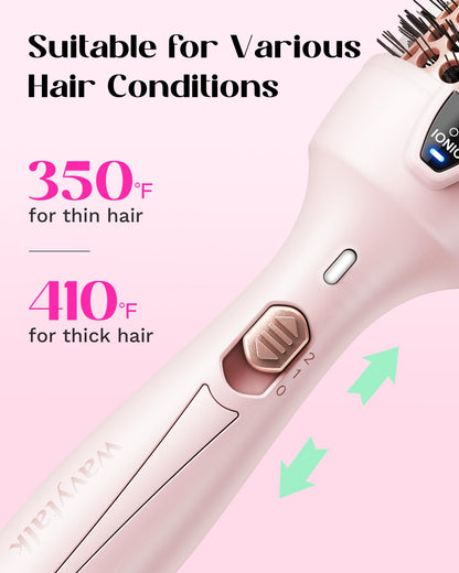 Wavytalk thermal brush - 1.5 inch round brush with negative ions for shiny hair
