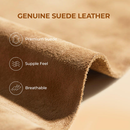 DREAM PAIRS men's fuzzy cozy slippers - genuine suede, memory foam comfort