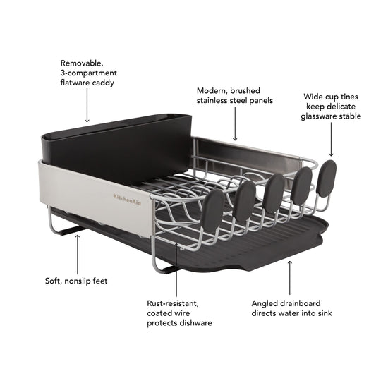Drying rack — KitchenAid design for efficient dish drying