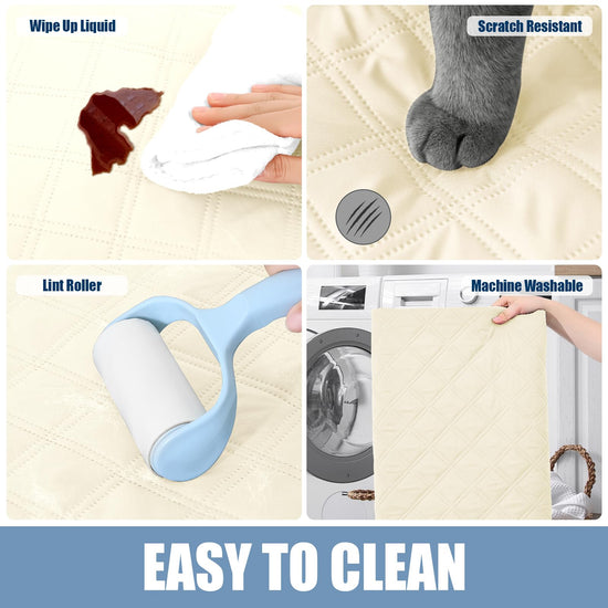 Smiry waterproof dog bed cover - Soft washable reversible design