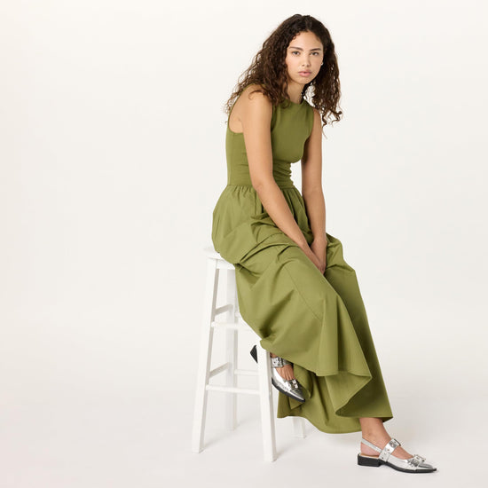 The Drop women's midi tank dress — mixed fabric designThe Drop women's midi tank dress — mixed fabric design