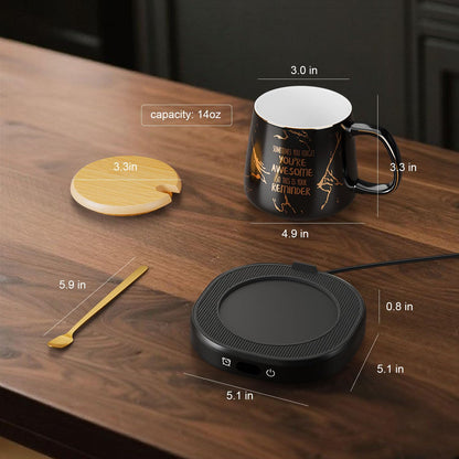 Bsigo smart coffee mug warmer — temperature setting and auto shut off features
