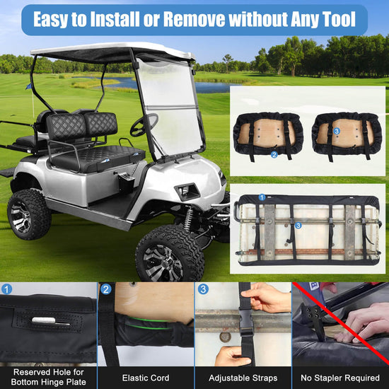 Vehicle seat cover — Comfortable vinyl leather design for Yamaha golf carts