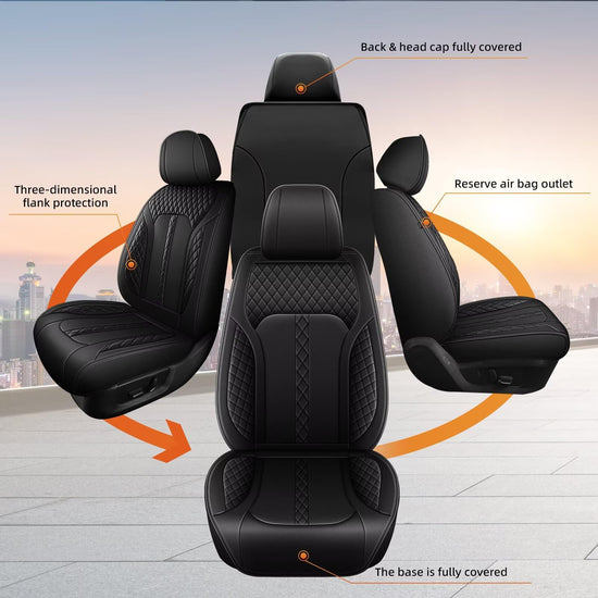 AOMSAZTO vehicle seat cover — Leather, waterproof, airbag compatible for Chevy Colorado 2015-2026