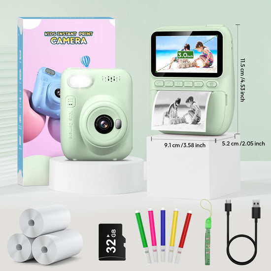 Camera film — Instant print digital video camera for kids 4 to 10 years old