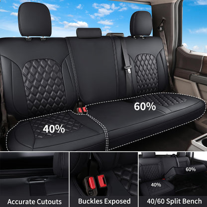 Vehicle seat cover — Huidasource nappa leather fit for Toyota Tacoma 2024-2026