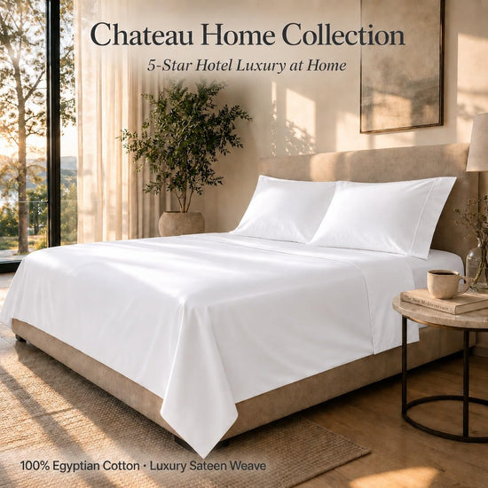 BED_LINEN_SET — Egyptian cotton sheets with deep pockets and sateen weave