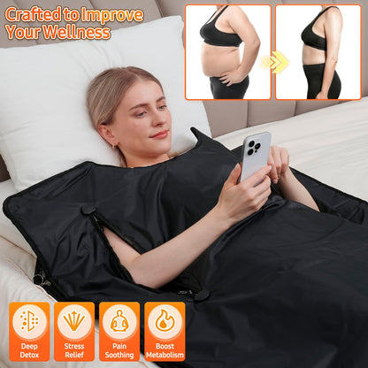 yamxun sauna blanket - extra large portable sauna for home relaxation
