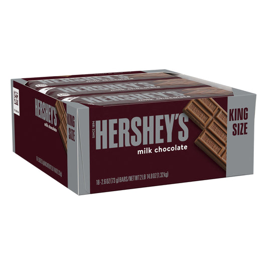 HERSHEY'S chocolate candy - King size bars, 2.6 oz (18 count)