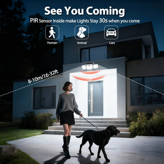 INCX solar motion sensor lights - outdoor use with intelligent detection and energy efficiency