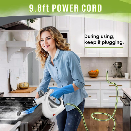 Steam cleaner — Handheld multi-surface with 12 accessories for home use