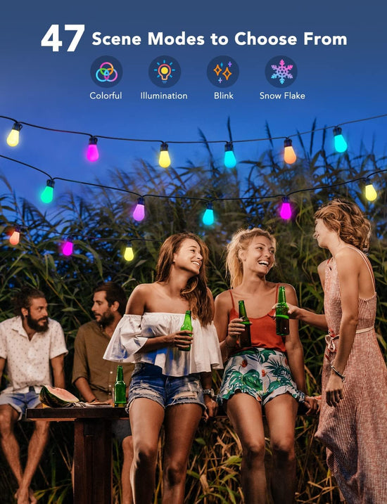 Govee string lights — Bluetooth RGBW outdoor with app control and waterproof design