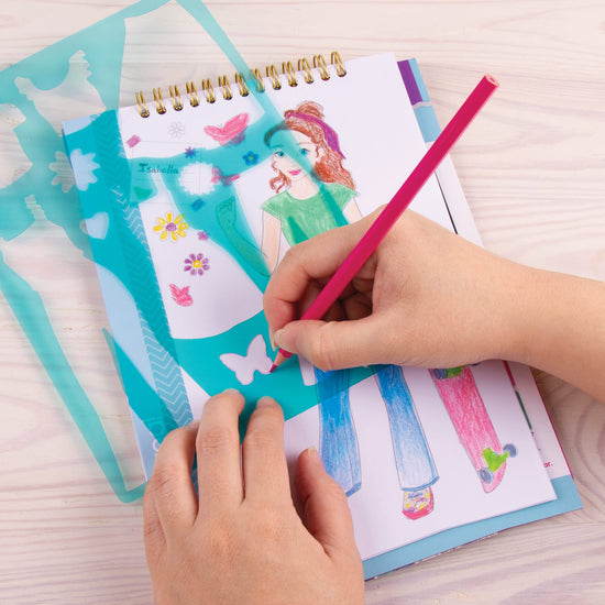 Make It Real fashion design sketchbook — city style coloring book for girls