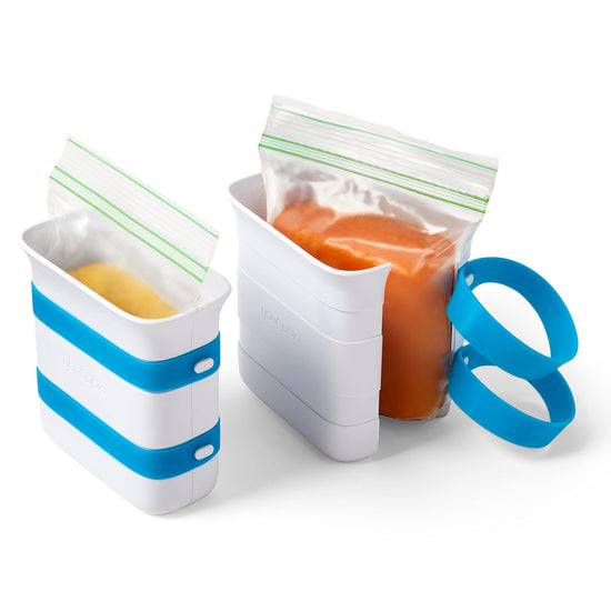 YouCopia freezer food block maker — creates uniform food blocks for easy storage and use.