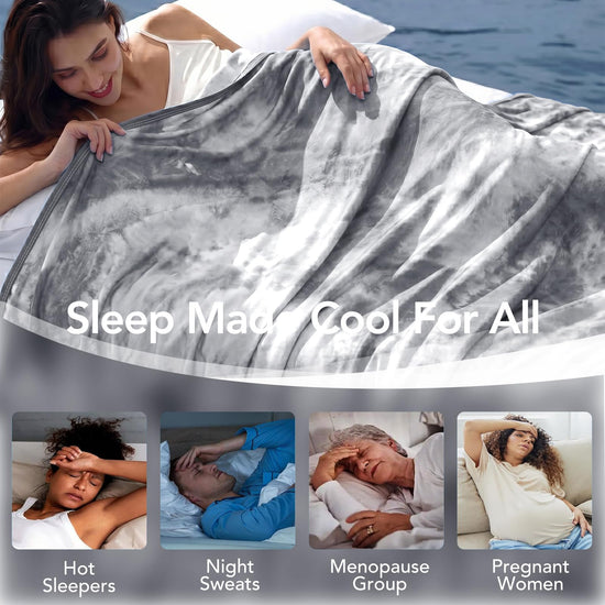 Topcee cooling blanket — Arc-Chill Q-Max>0.35 double sided for night sweats