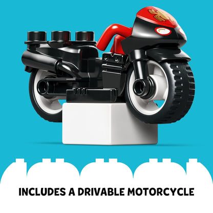 LEGO DUPLO Marvel motorcycle adventure playset - Spidey and friends for toddlers, ages 2+ years - 10424