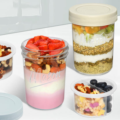 Xyptorix food storage container — Leak-proof overnight oat container with lid
