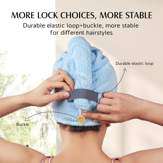 YFONG microfiber hair towel wrap - quick dry and super absorbent