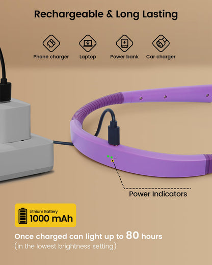 Glocusent lamp — 3-color and 6-brightness reading light with bendable neck