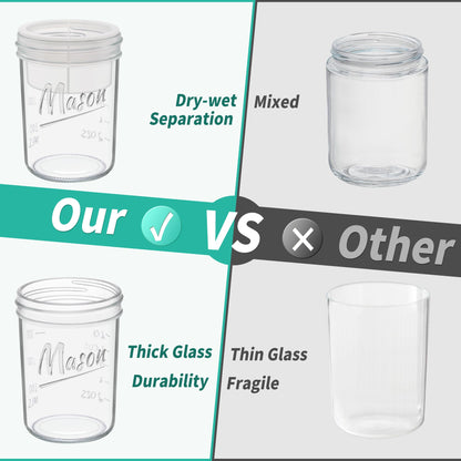 Xyptorix food storage container — Leak-proof overnight oat container with lid