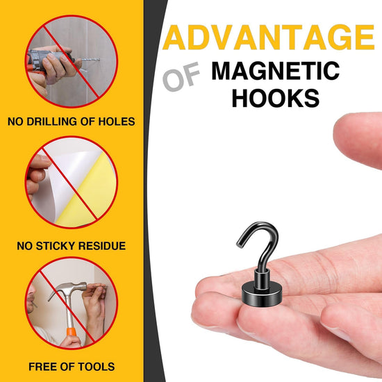 STORAGE_HOOK — DIYMAG magnetic hooks with strong magnets for home and kitchen use.