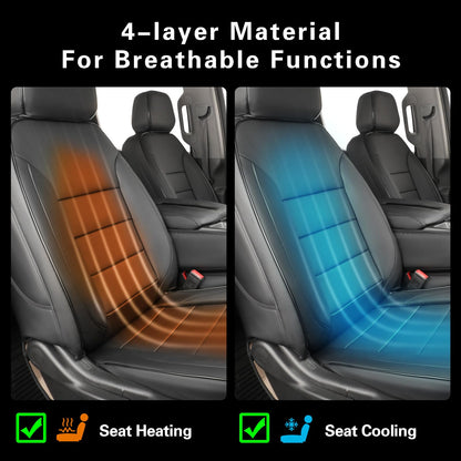 EKR Silverado seat covers - Custom fit faux leather for 2019-2026 Chevrolet Silverado 1500/2500/3500