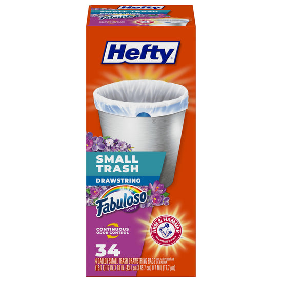 Hefty scented waste bag - drawstring design for easy closure and disposal