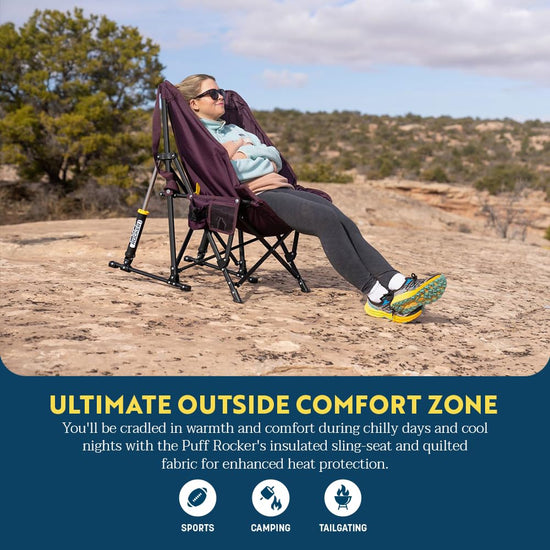 GCI Outdoor chair — rocking design for camping use.