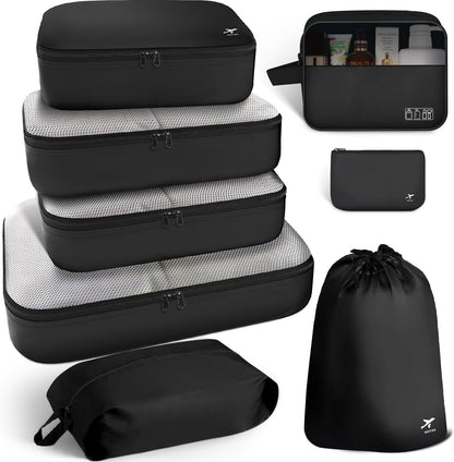 HOTOR packing cubes - lightweight and water-resistant suitcase organizers set