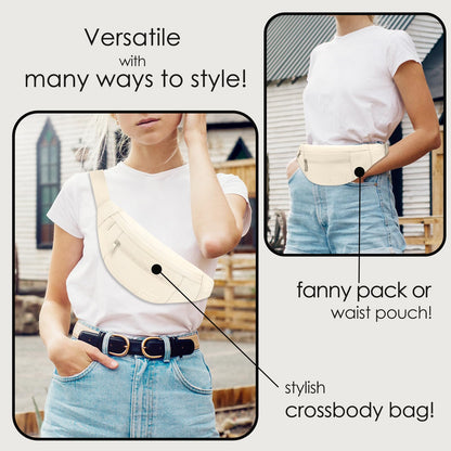MASTTOP waist pack — large crossbody design with 4 zipper pockets and phone bag