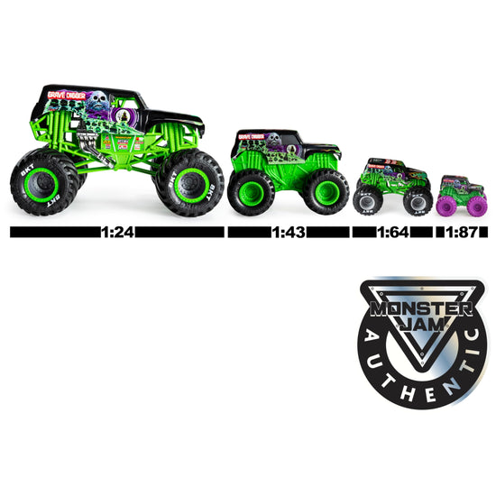 Toy vehicle set — Monster Jam mini mystery collectible trucks scale