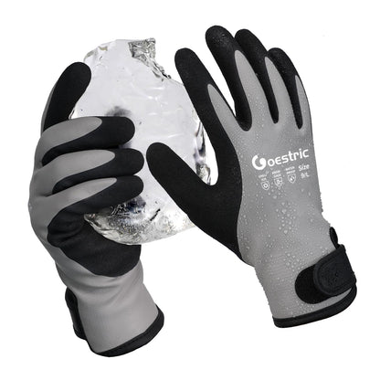 GOESTRIC waterproof winter work gloves with grip for shoveling snow