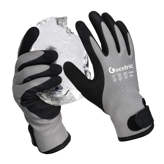 GOESTRIC waterproof winter work gloves with grip for shoveling snow