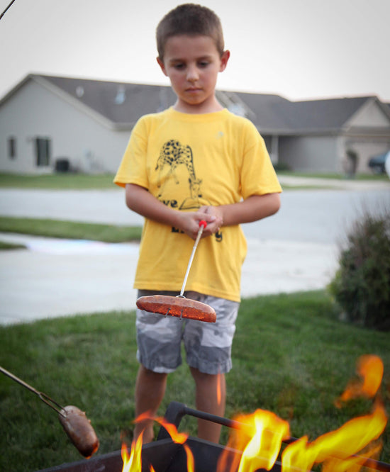 MalloMe marshmallow roasting fork — 32 inch long design for campfire fun