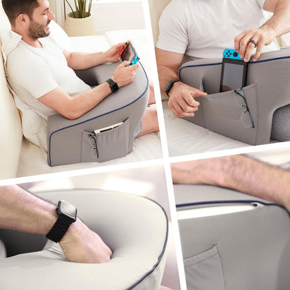 cooloo8 lap desk pillow with arm rest for gaming and reading