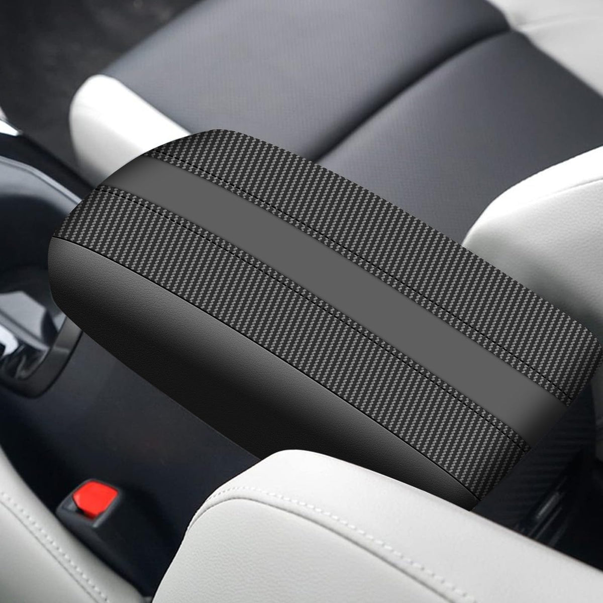 AOMSAZTO console covers - Carbon fiber armrest covers for 2014-2019 Toyota Corolla